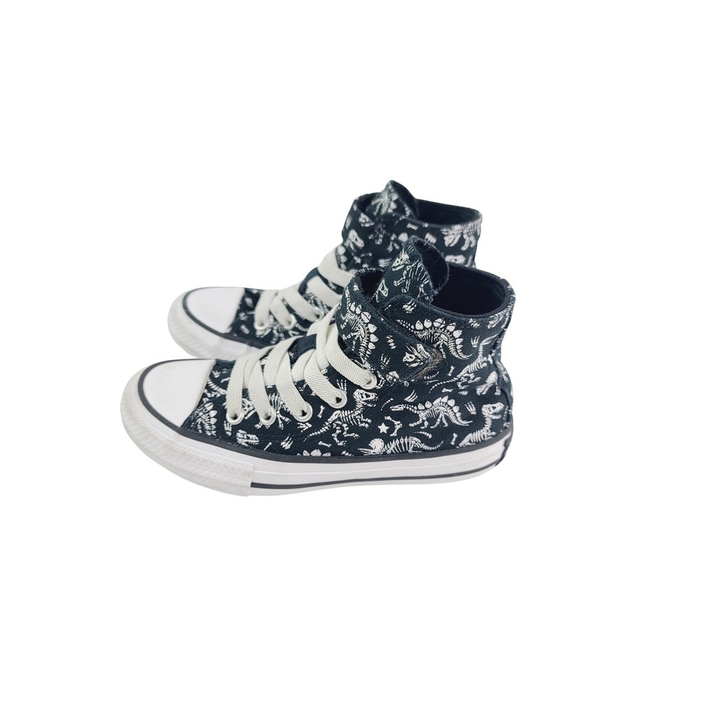 Converse, Textile Casual High-Top Sneakers, Youth , Size US 11, Black Color. A.H